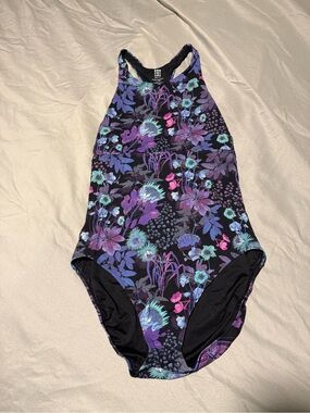 Title Nine Women’s black Floral One-Piece Swimsuit